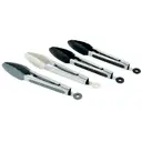 Ensemble d'ustensiles de cuisine en silicone, Outils de cuisson non toxiques avec manches solides, Lot de 4, Pinces de 7 pouces image 1