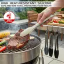 Ensemble d'ustensiles de cuisine en silicone, Outils de cuisson non toxiques avec manches solides, Lot de 4, Pinces de 7 pouces image 0