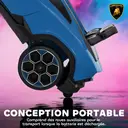 AIYAPLAY Voiture électrique enfant Lamborghini, 12V avec télécommande 2,4G et 2 moteurs, vitesse max. 4 km/h, véhicule électrique avec phares LED, MP3 et klaxon, bleu image 8