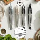 Ensemble d'ustensiles de cuisine en silicone, Outils de cuisson non toxiques avec manches solides, Lot de 4, Pinces de 7 pouces image 4