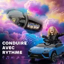 AIYAPLAY Voiture électrique enfant Lamborghini, 12V avec télécommande 2,4G et 2 moteurs, vitesse max. 4 km/h, véhicule électrique avec phares LED, MP3 et klaxon, bleu image 6