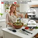 Ensemble d'ustensiles de cuisine en silicone, Outils de cuisson non toxiques avec manches solides, Lot de 4, Pinces de 7 pouces image 3