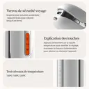 lena Pince lissante sans fil 12 mm plaque incurvée technologie de chauffage MCH volume haut de tête 150 g image 8