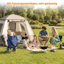 Chariot De Course 60L Avec Système à 3 Roues Pour Monter Les Escaliers, Chariot Pour Le Camping Et Les Courses Avec Poignée Réglable En Hauteur, Chariot 3-En-1 En Aluminium, Incluant Un Compartiment Réfrigéré Et Un Porte-Gobelet image 7