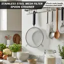18cm Long Handled Metal Sieve
Fine Mesh Sieve Kitchen Colander Draining Washing Sifting image 1