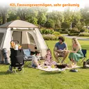 Chariot De Course 60L Avec Système à 3 Roues Pour Monter Les Escaliers, Chariot Pour Le Camping Et Les Courses Avec Poignée Réglable En Hauteur, Chariot 3-En-1 En Aluminium, Incluant Un Compartiment Réfrigéré Et Un Porte-Gobelet image 7