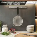 16cm Long Handled Metal Sieve
Fine Mesh Sieve Kitchen Colander Draining Washing Sifting image 1