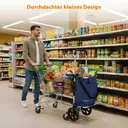 Chariot De Courses Pliable Avec Compartiment Isotherme, Chariot 3-En-1 (Chariot De Manutention Et Sac à Bandoulière), Chariot De Courses, Chariot De Courses 60 L Et Sangle De Fixation, Chariot De Courses à Roulettes, Chariot Pliable, Courses, Chariot Portable image 8