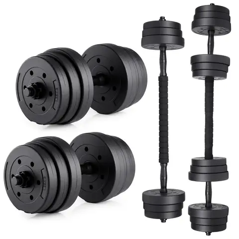 20 kg verstellbares Hantel- und Langhantel-Set, Heim-Fitness Freihanteln für Ganzkörper-Training
