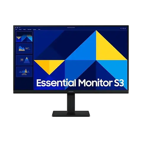 Samsung Essential S3 27" Alltags-Monitor | Full-HD-Display | 100 Hz | Flaches Design | IPS-Panel | Elegantes schwarzes Design (LS27D304GAUXEN)