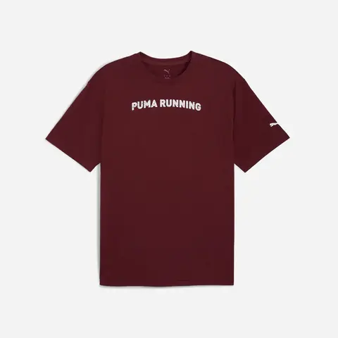 Puma Men's Run Graphic Tee Oversized - Ruby Shimmer