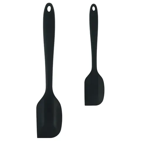 Silicone Spatula and Spoon Set of 2, Non-Stick Cooking Utensils with Solid Core and Ergonomical Handle, BPA-Free and Heat Resistant for Baking, Flipping and Stirring, Dishwasher Safe Kitchen Tools