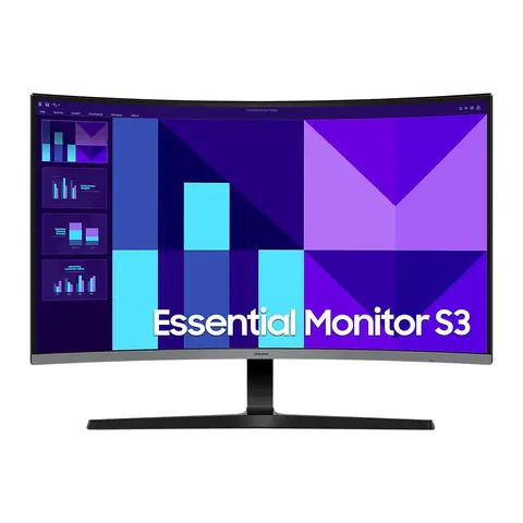 Samsung Essential S3 32" Curved-Monitor | Full-HD-Display | 100 Hz | 1500R Curved | Immersives Erlebnis | schwarzes Design (S39GD)