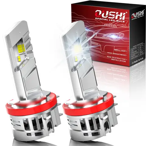 OUSHI H15 LED High Beam Headlight Bulb and Daytime Running Light, Upgraded 600% 6500K Xenon White 1:1 Mini Size H15 LED Bulbs, 30000LM Plug and Play, Pack of 2