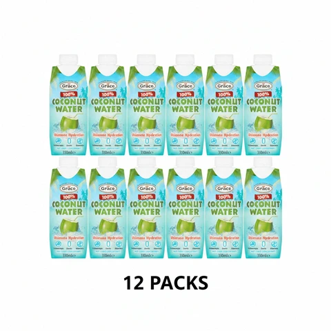 Grace Coconut Water 100% 330ml 12 Packs